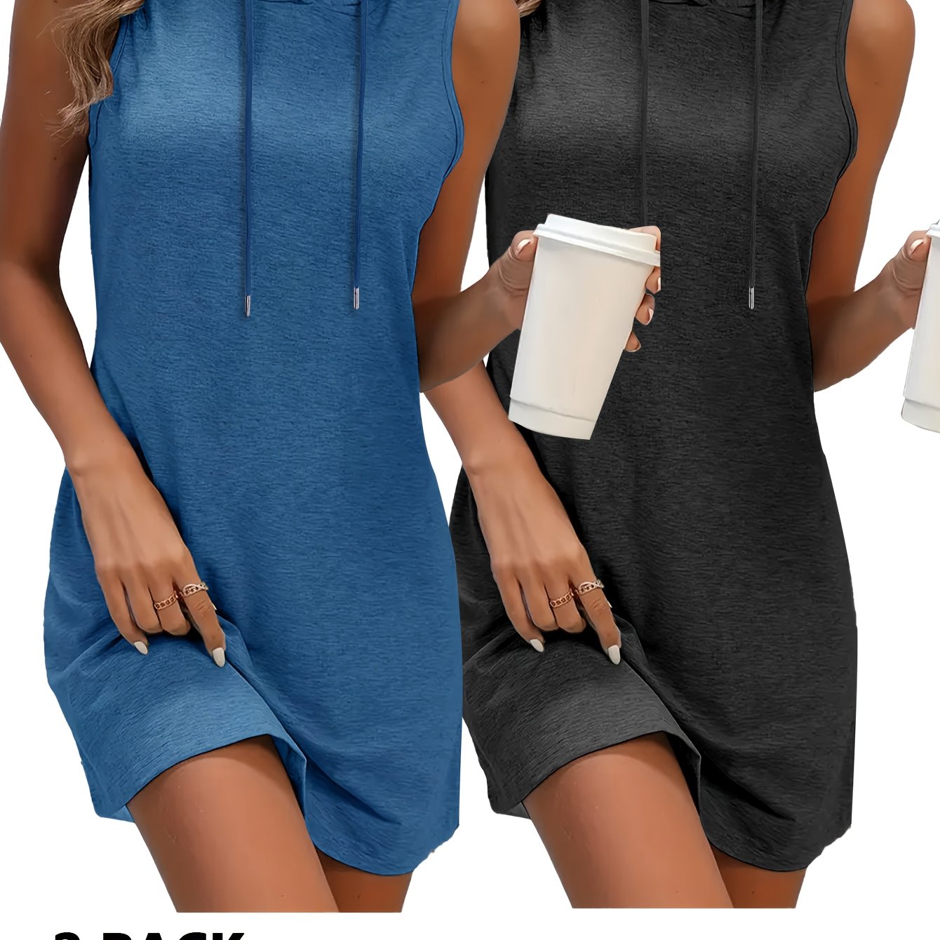 Printed Dress for Polished Boutique Outfits with Hooded Design