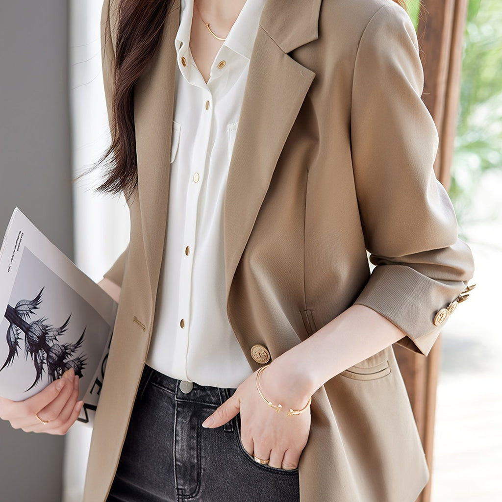 Tailored Blazer for Polished Boutique Outfits with Long Sleeves