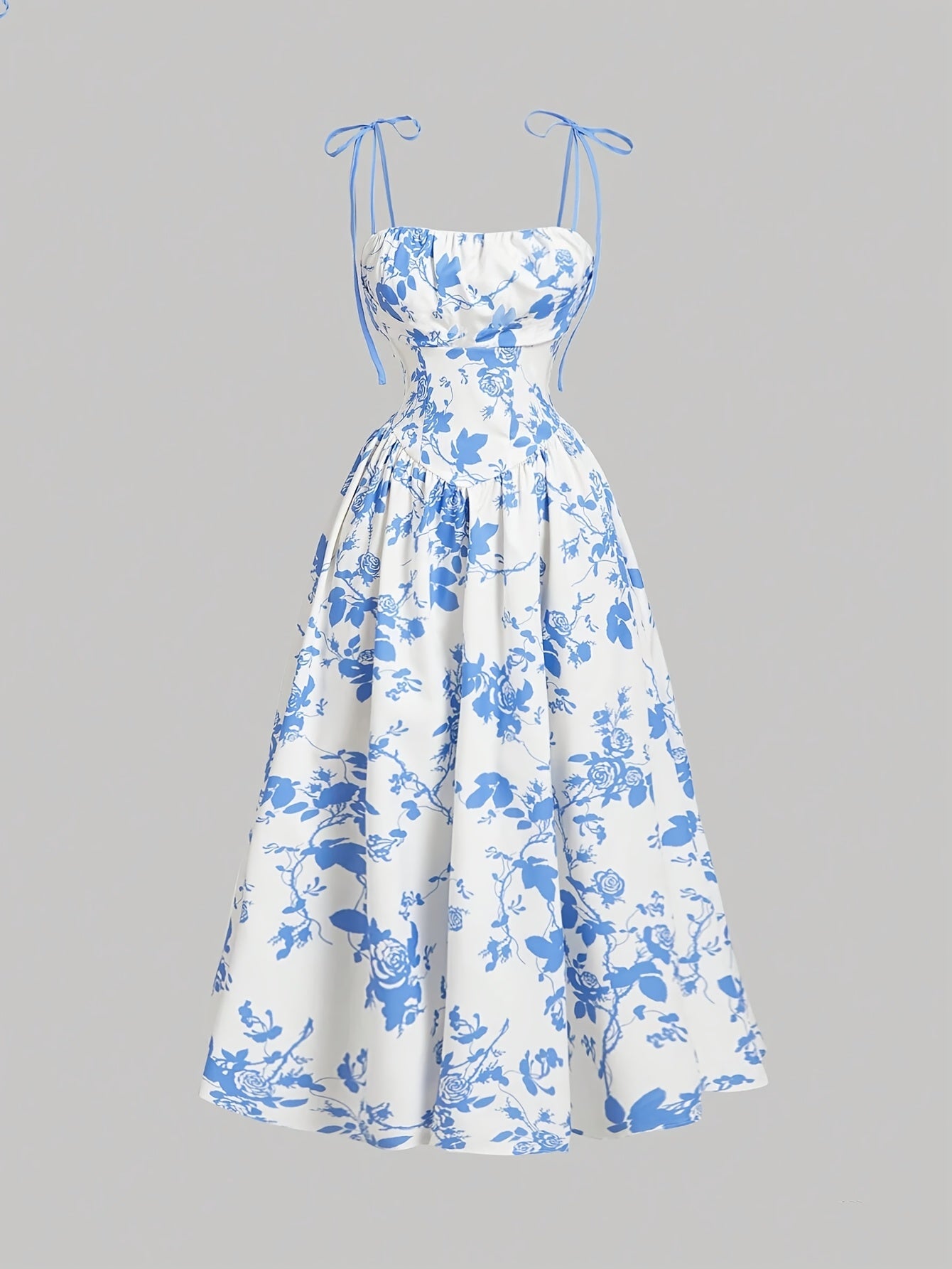 Floral Midi Dress for Polished Boutique Outfits with Floral Print