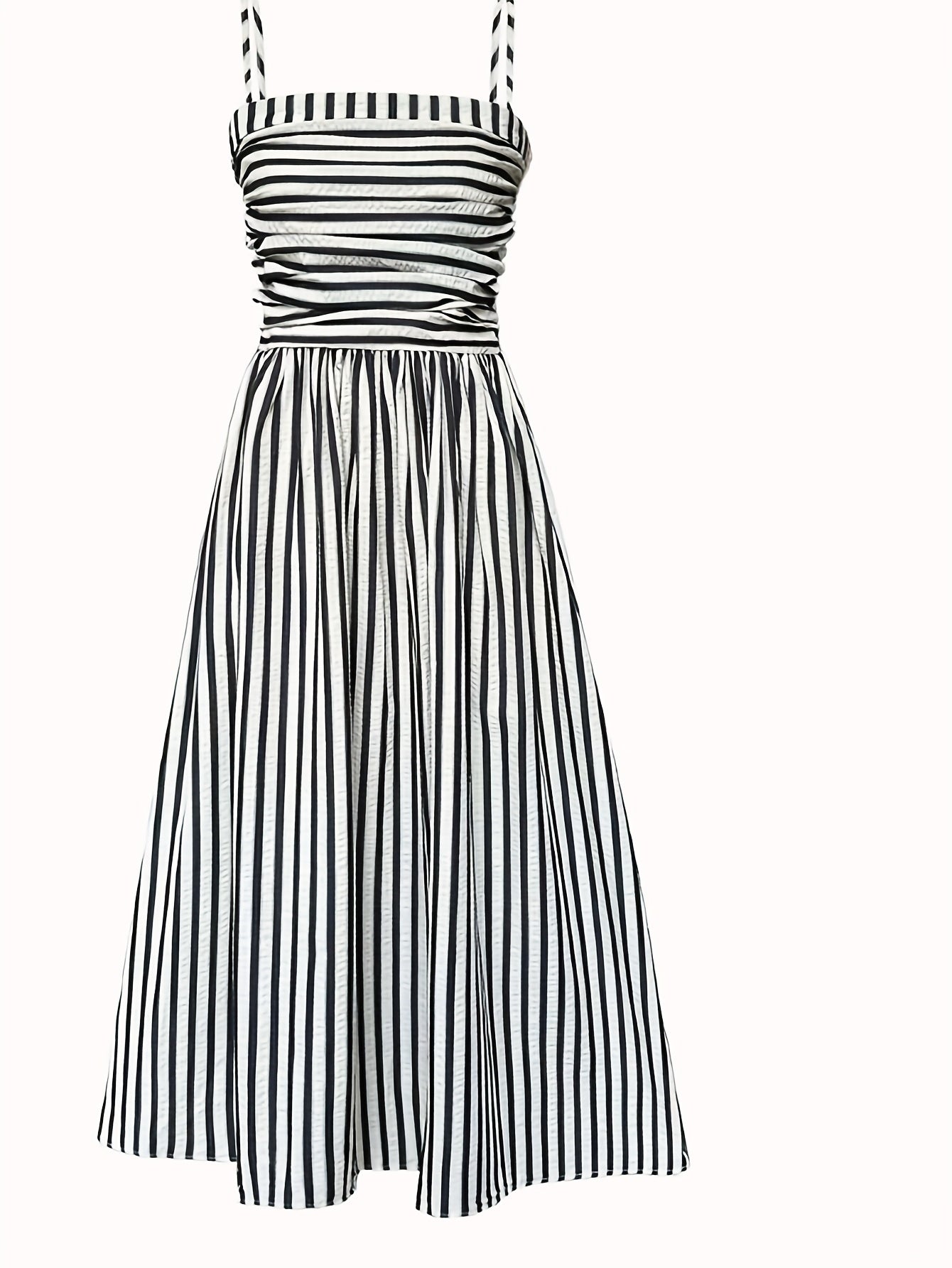 Striped Vacation Dress for Polished Boutique Outfits with Striped Pattern