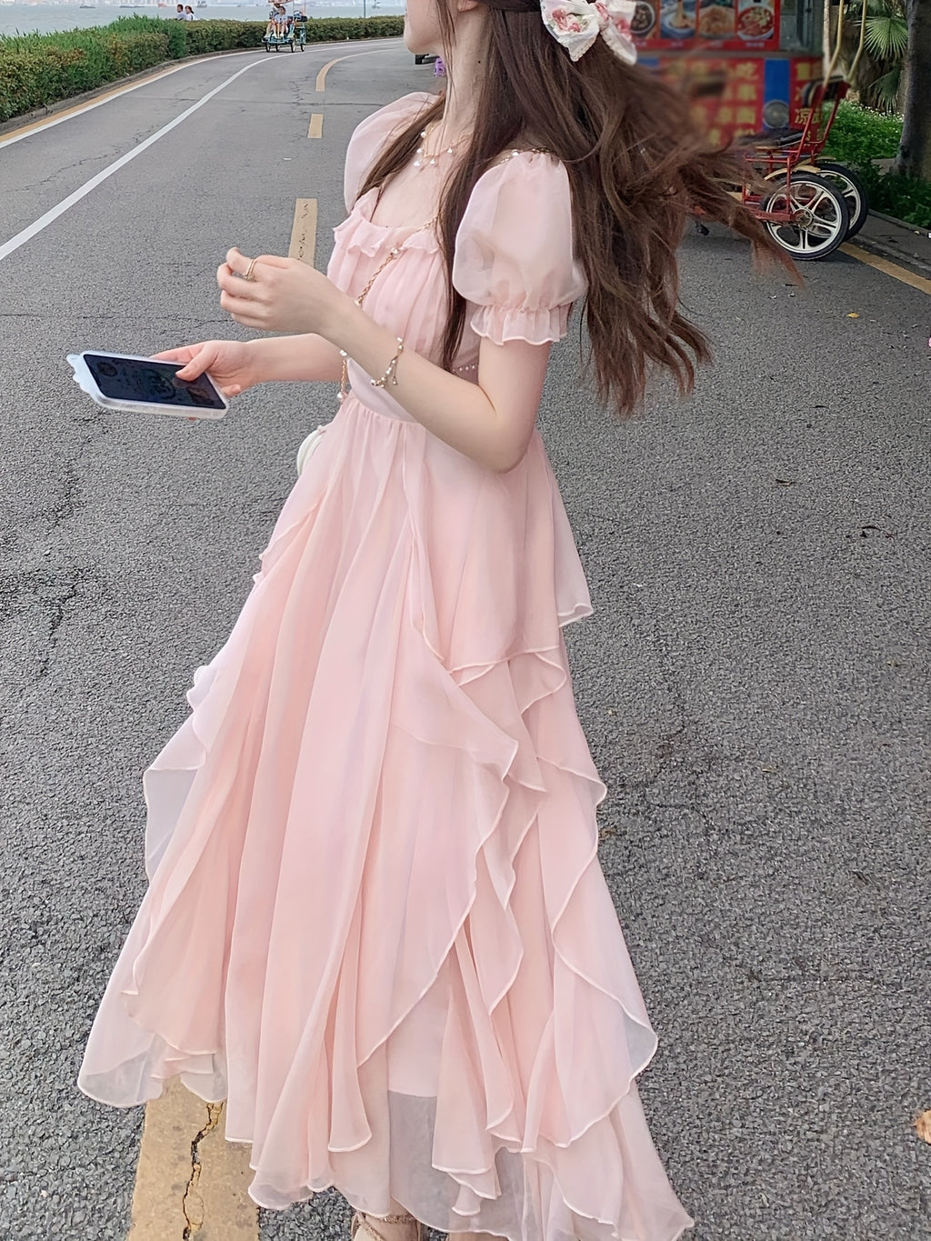 A-Line Dress for Polished Boutique Outfits with Ruffled Detail