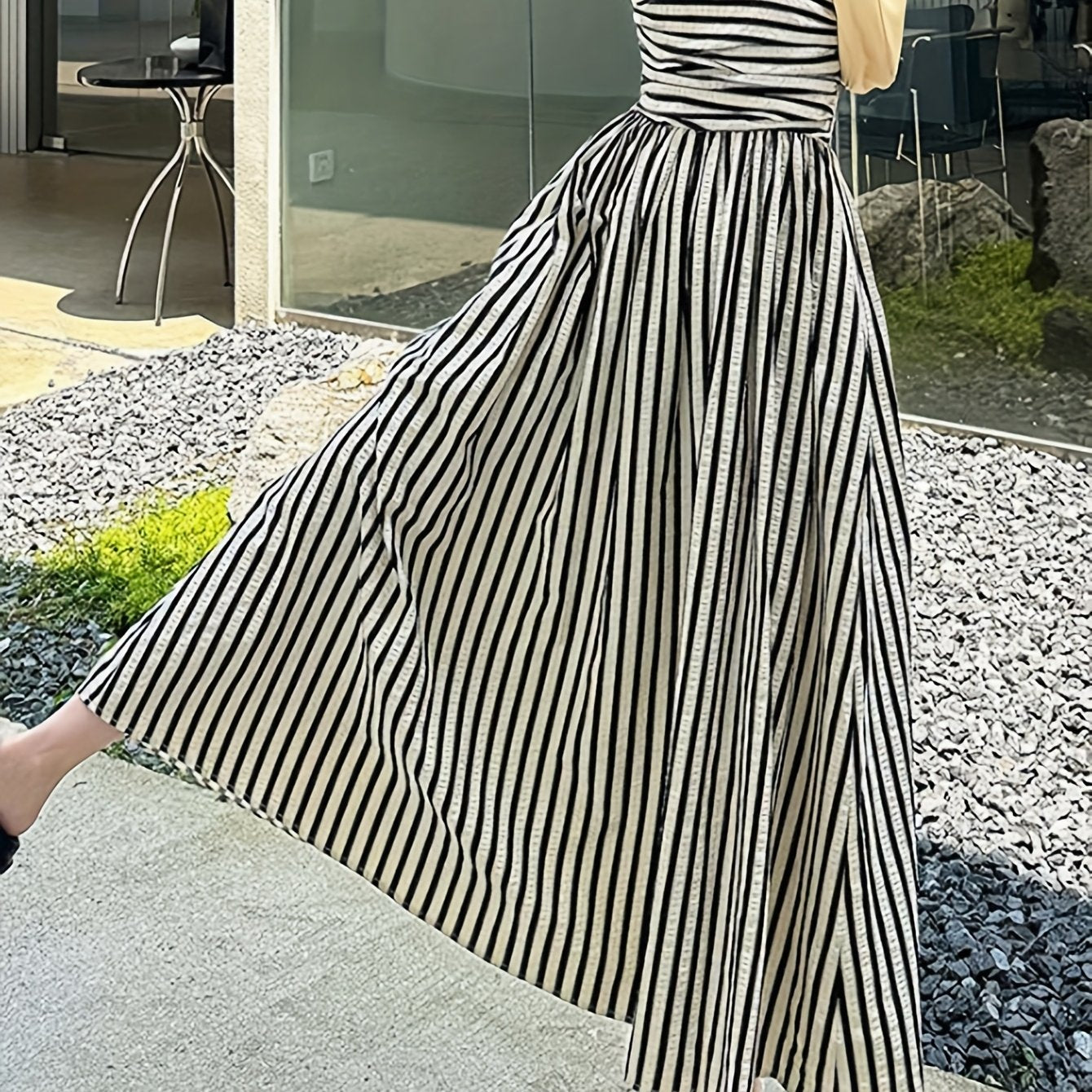Striped Vacation Dress for Polished Boutique Outfits with Striped Pattern