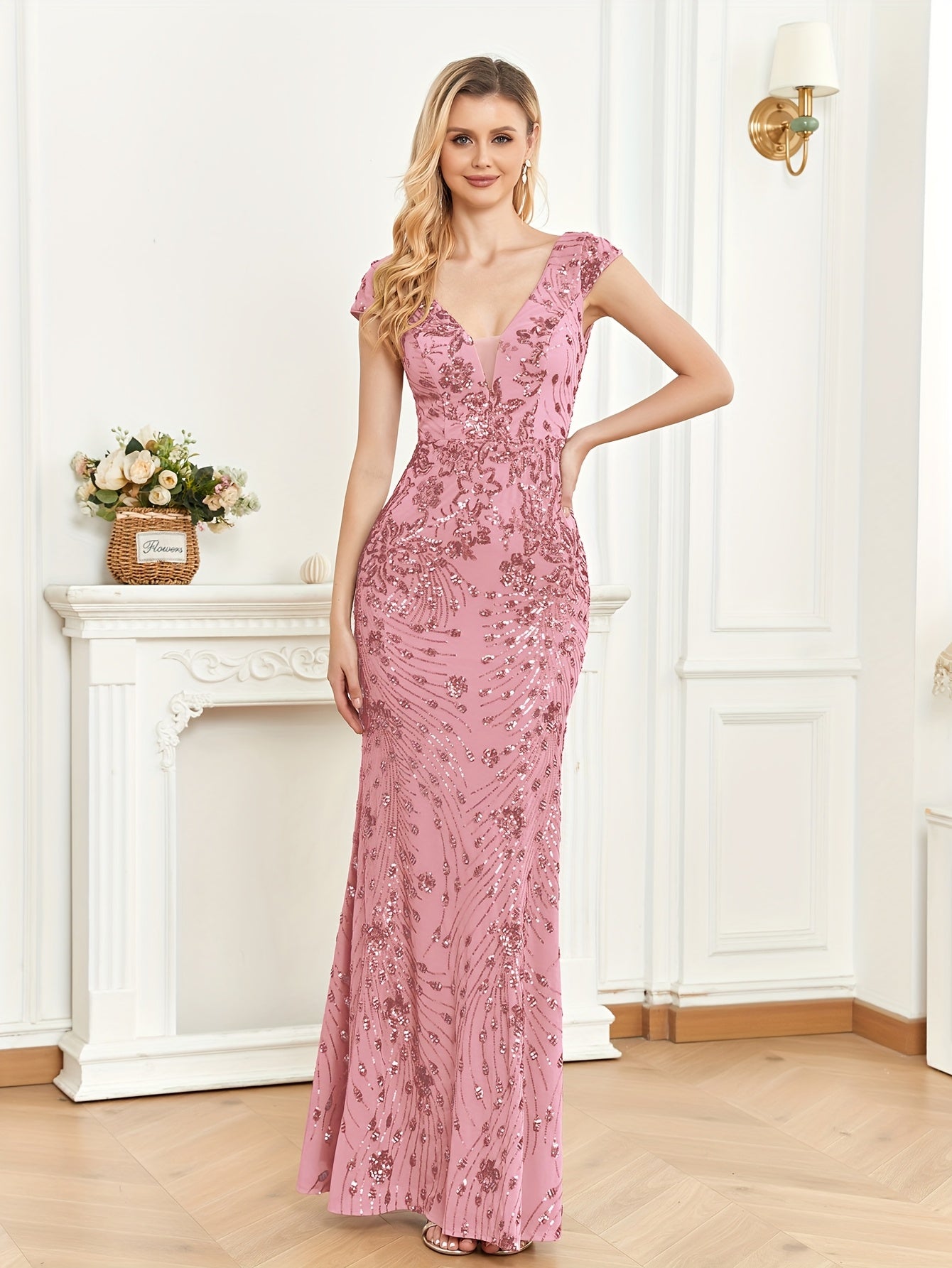 Formal Evening Gown for Polished Boutique Outfits with Floral Print