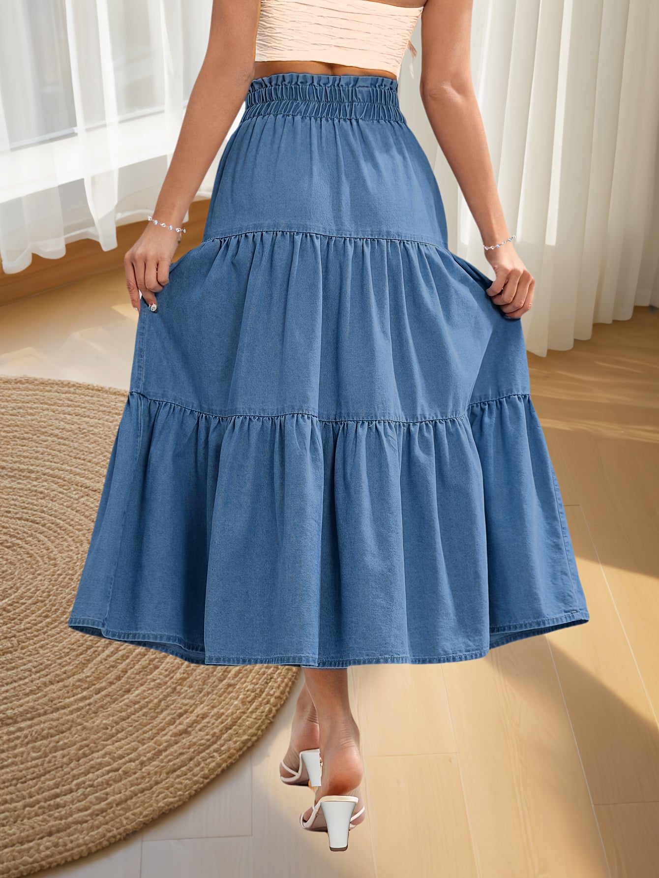 Denim Skirt for Polished Boutique Outfits with Denim Look