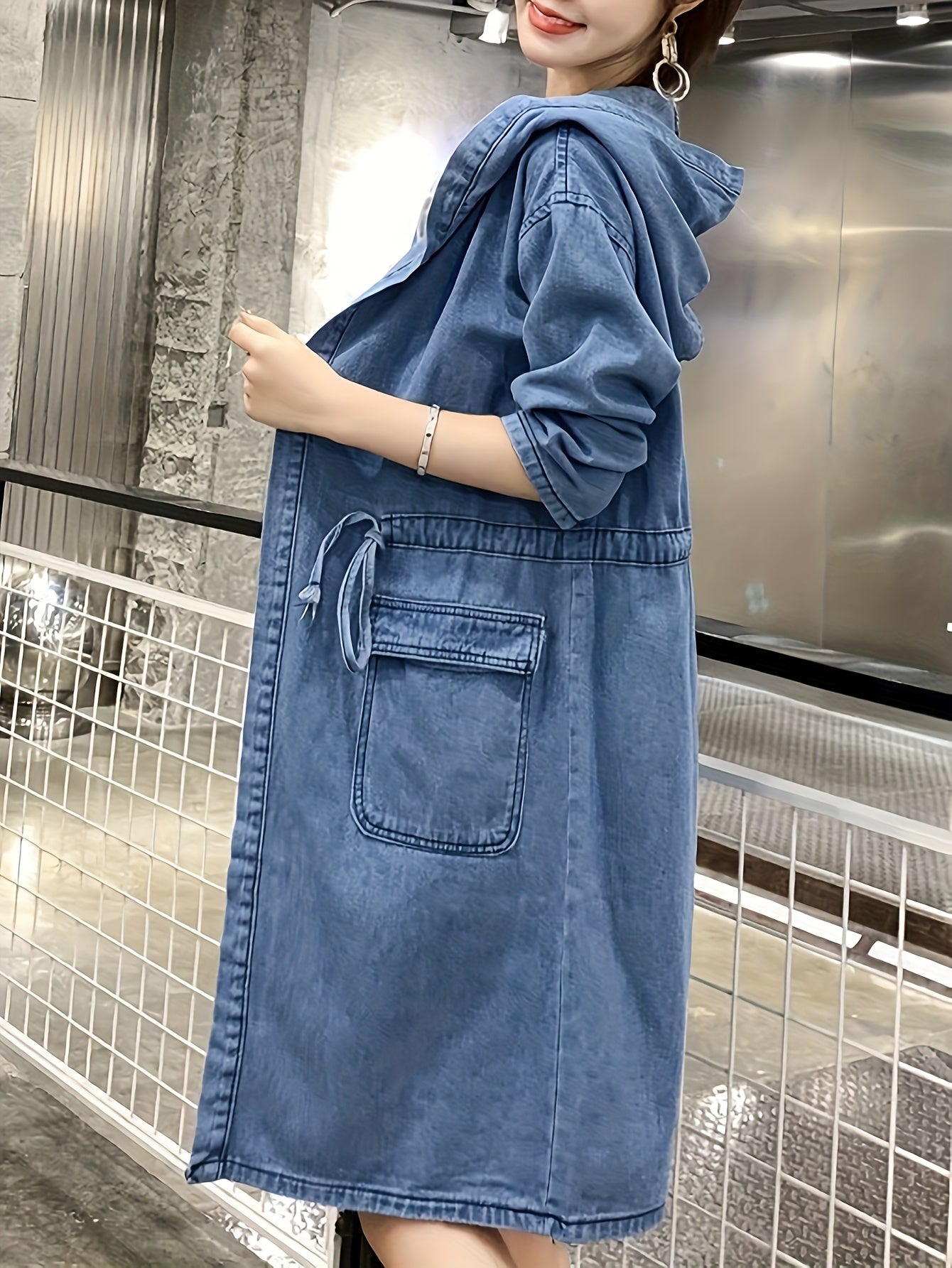 Denim Jacket with a Refined Everyday Fit with Denim Look