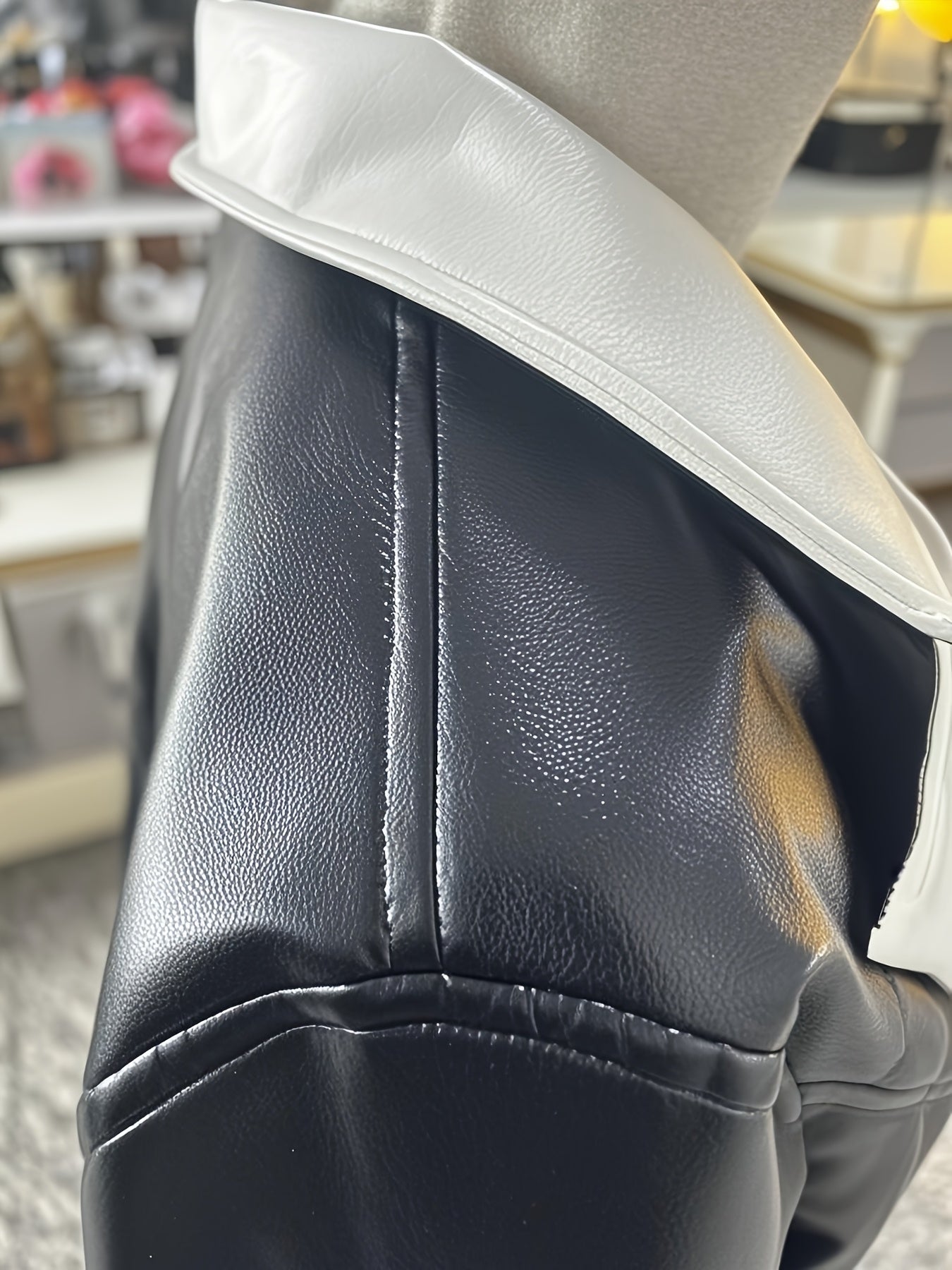 Faux Leather Moto Jacket for Polished Boutique Outfits with Faux Leather Finish