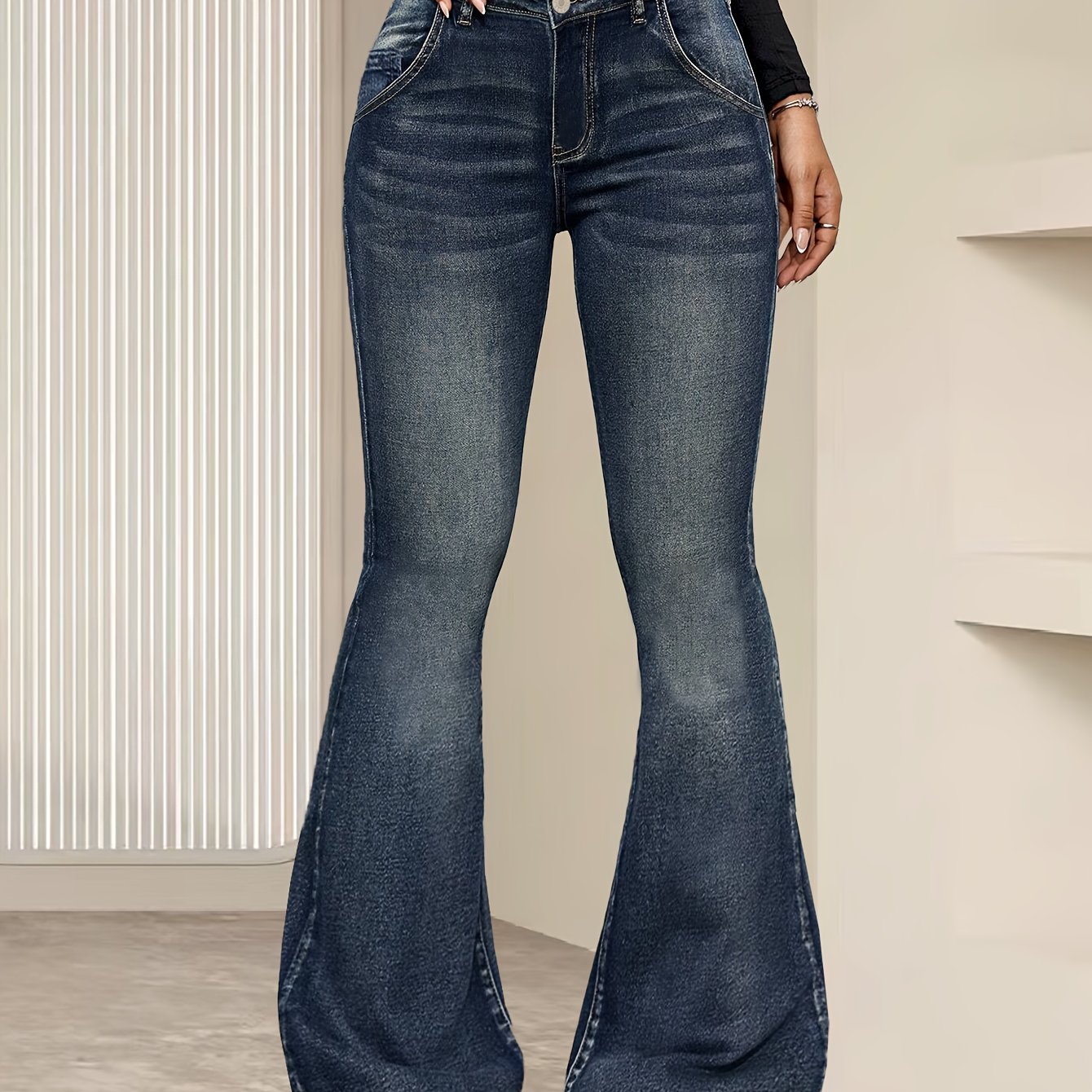 Flare Jeans for Polished Boutique Outfits with Denim Look