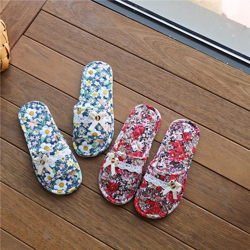 Boutique Comfort Slide Slippers for Easy Styling with Floral Print