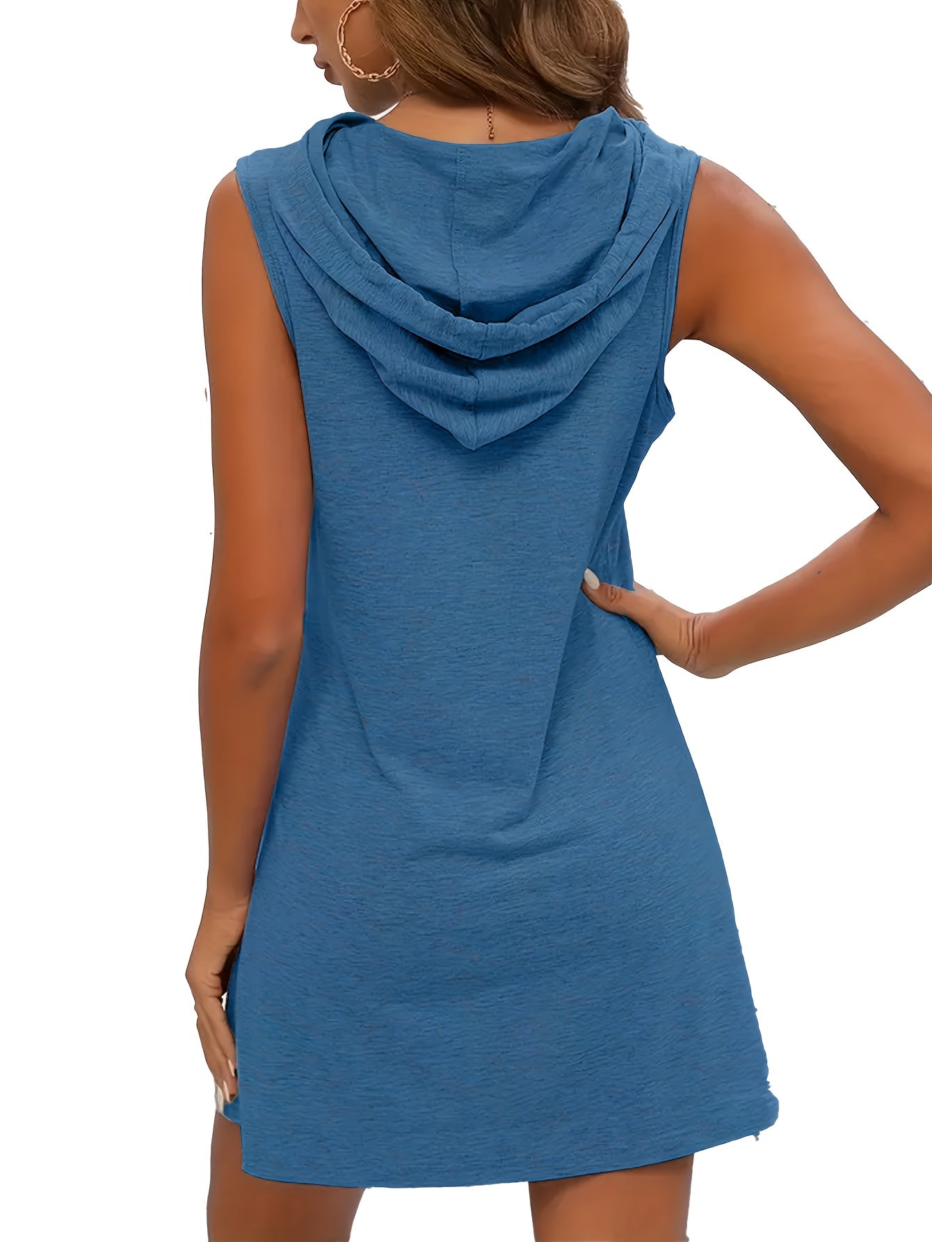 Printed Dress for Polished Boutique Outfits with Hooded Design