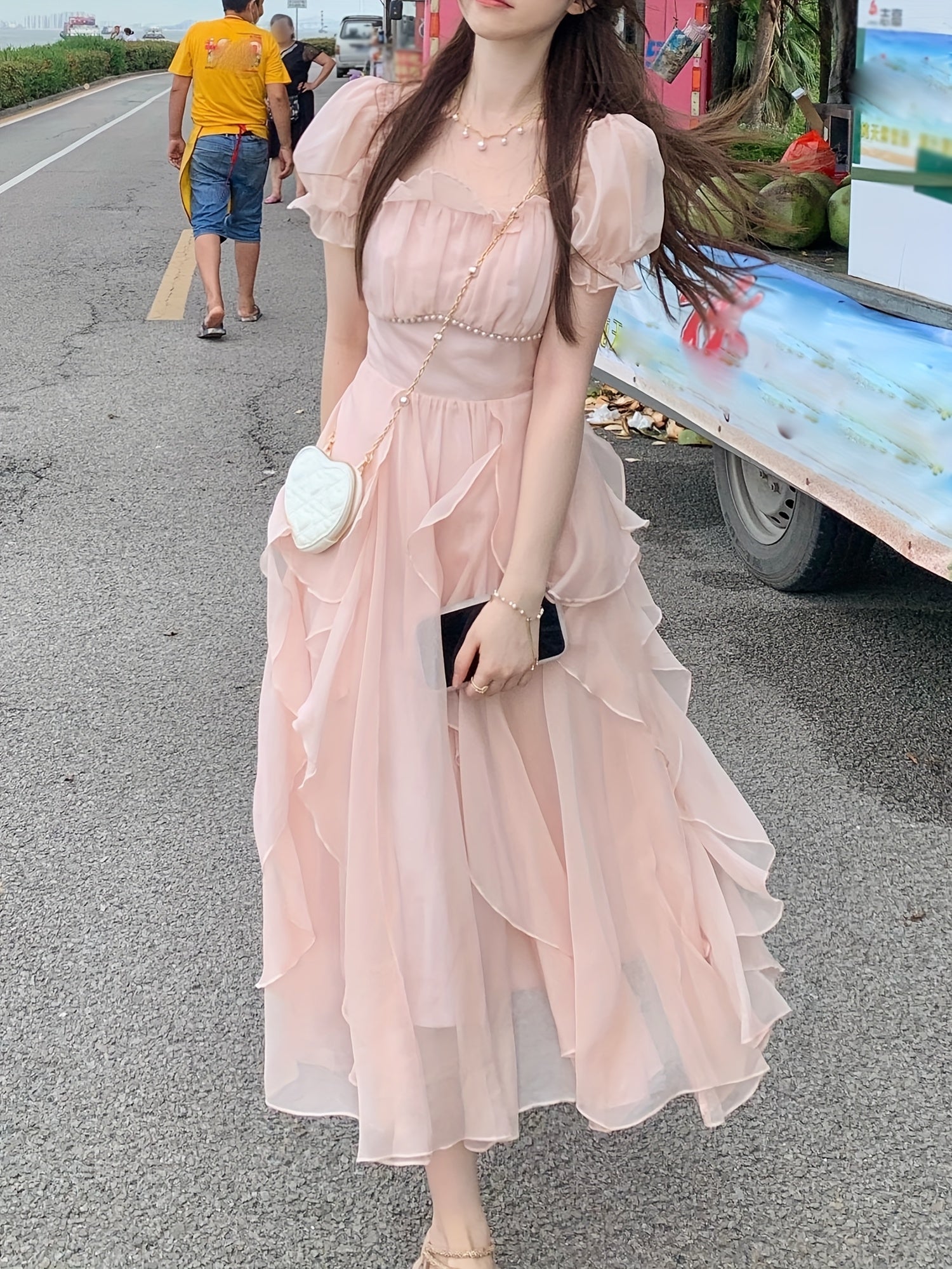 A-Line Dress for Polished Boutique Outfits with Ruffled Detail