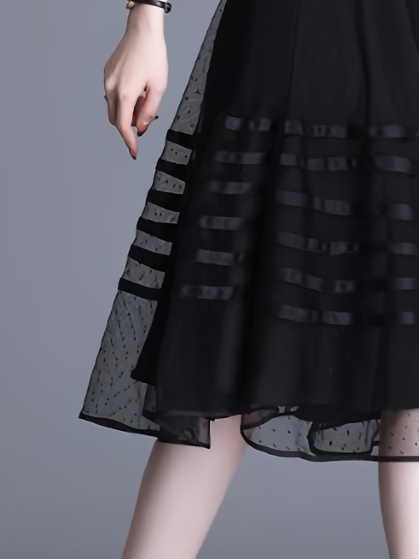 Pleated Skirt with a Refined Everyday Fit with Striped Pattern