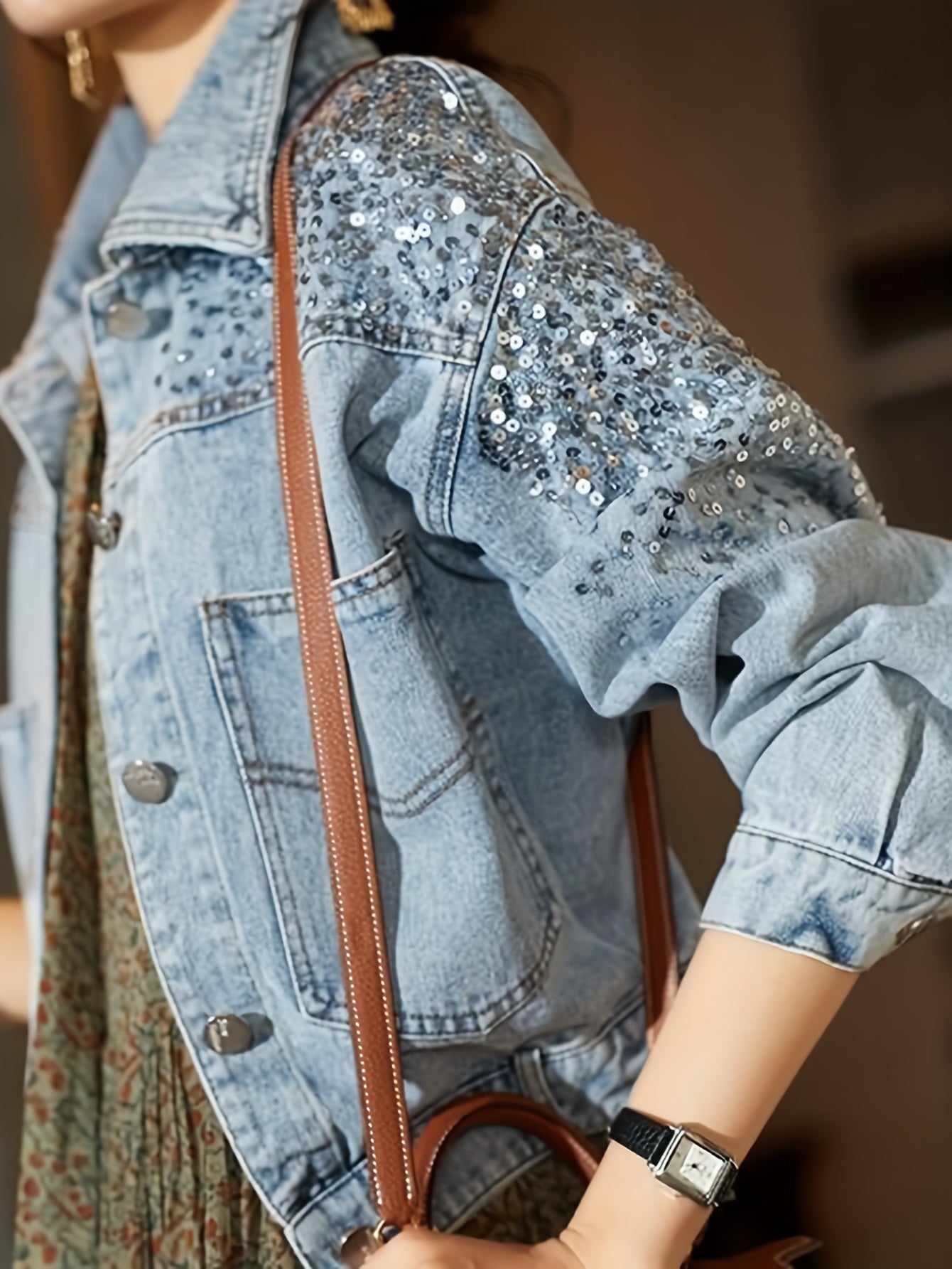 Lightweight Jacket with a Refined Everyday Fit with Denim Look