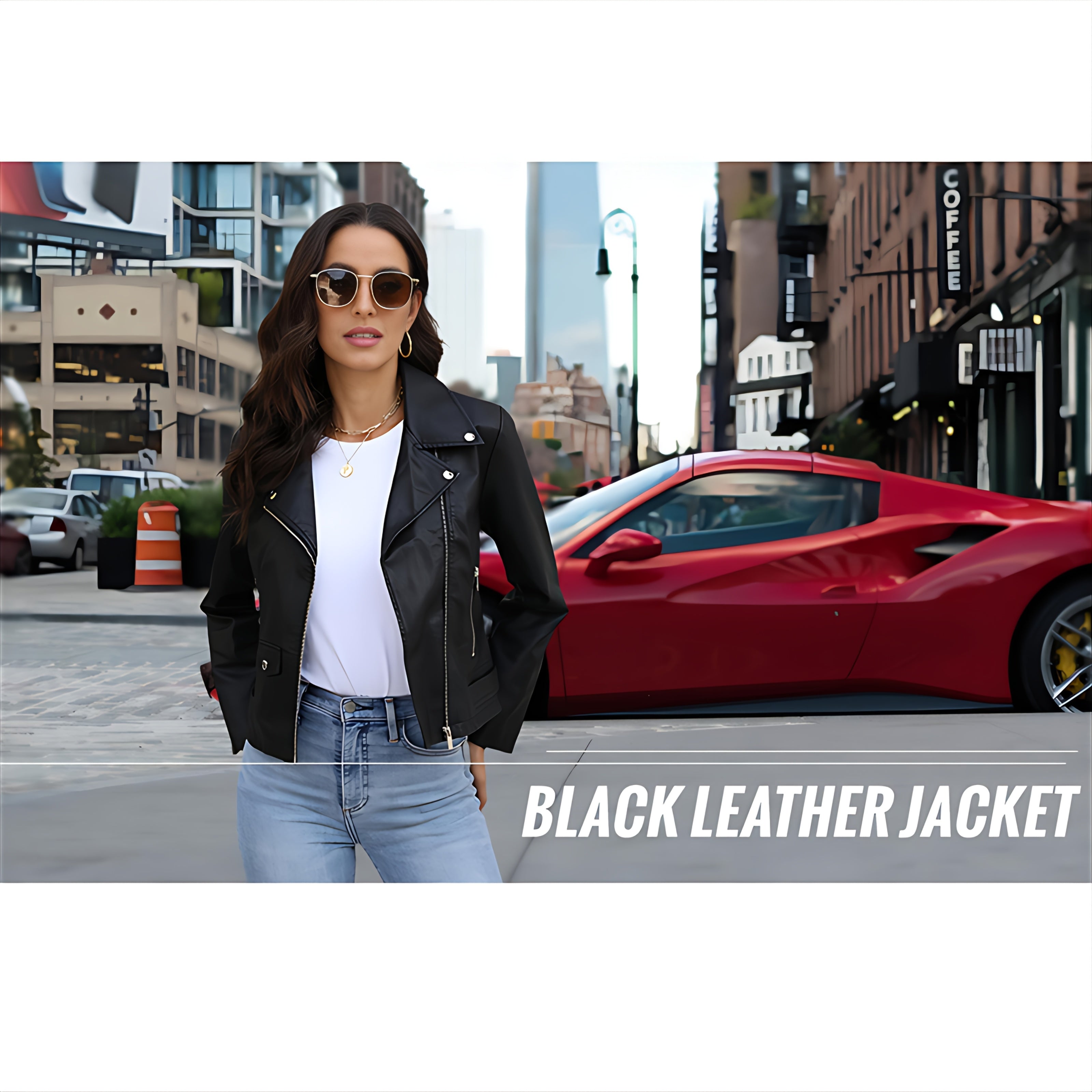 Modern Faux Leather Moto Jacket for Fresh Wardrobe Looks with Faux Leather Finish