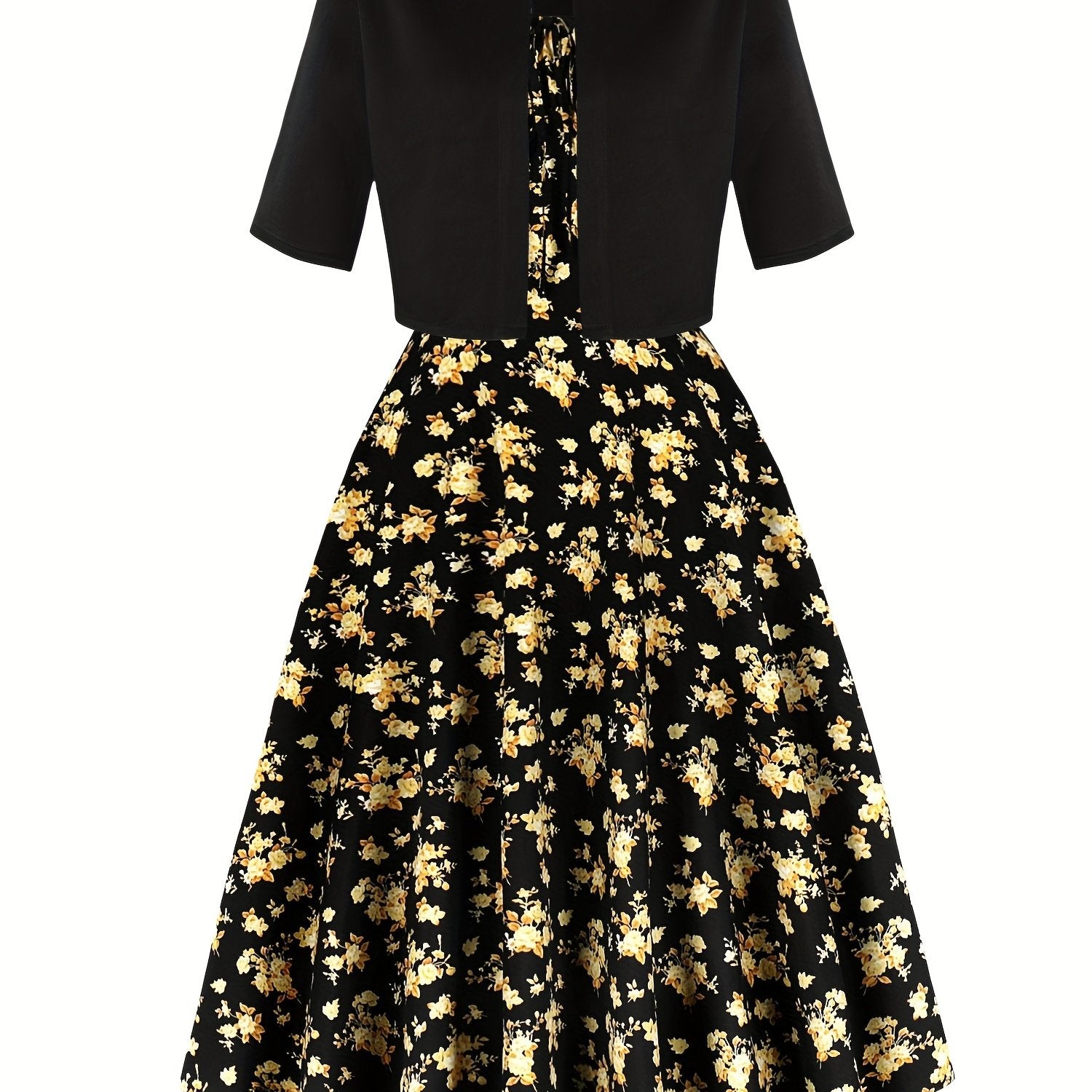 Modern Floral Midi Dress for Fresh Wardrobe Looks with Floral Print
