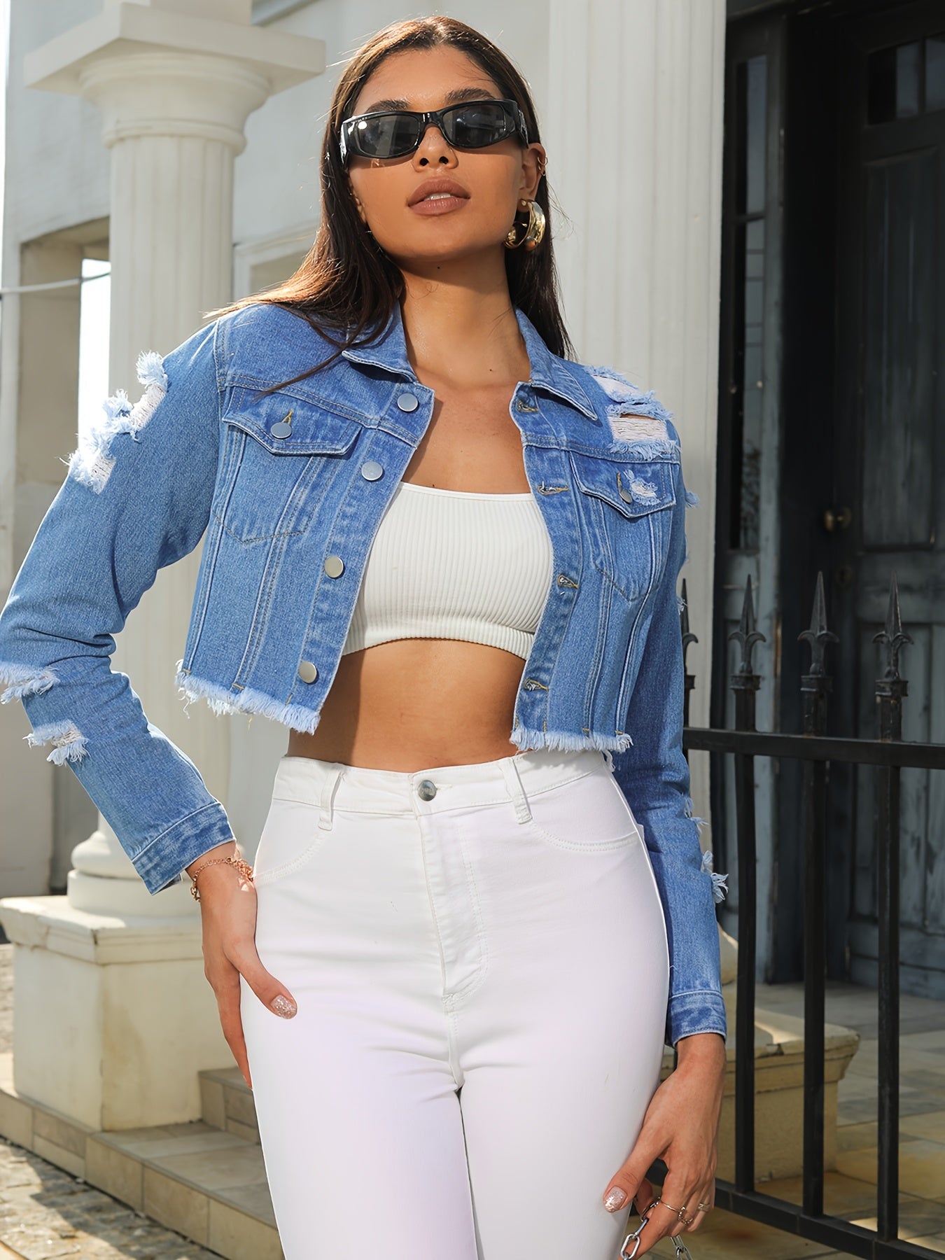 Denim Jacket for Polished Boutique Outfits with Denim Look