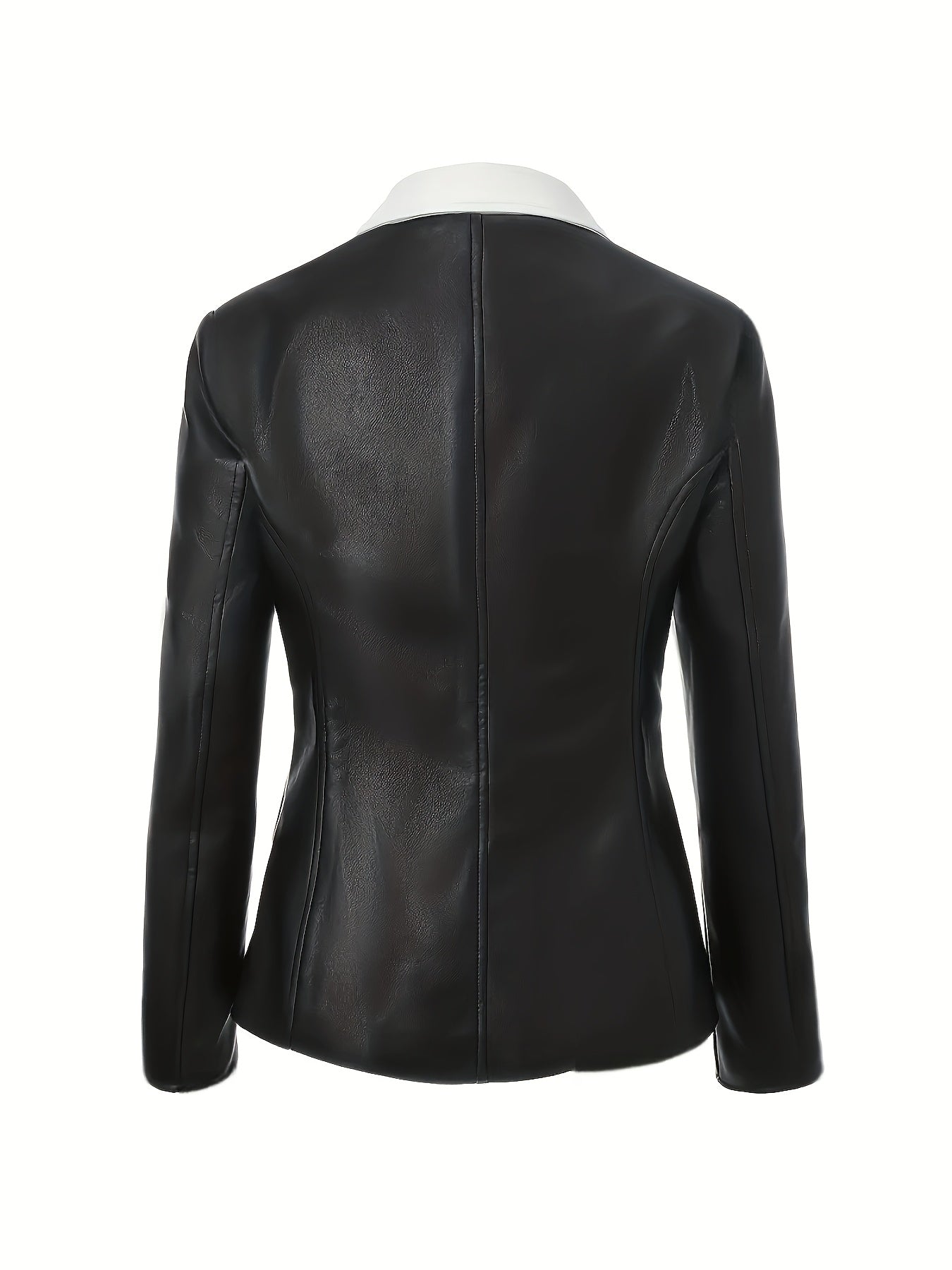 Faux Leather Moto Jacket for Polished Boutique Outfits with Faux Leather Finish