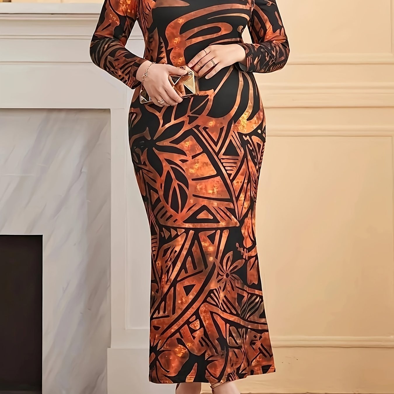 Floral Midi Dress with a Refined Everyday Fit with Floral Print