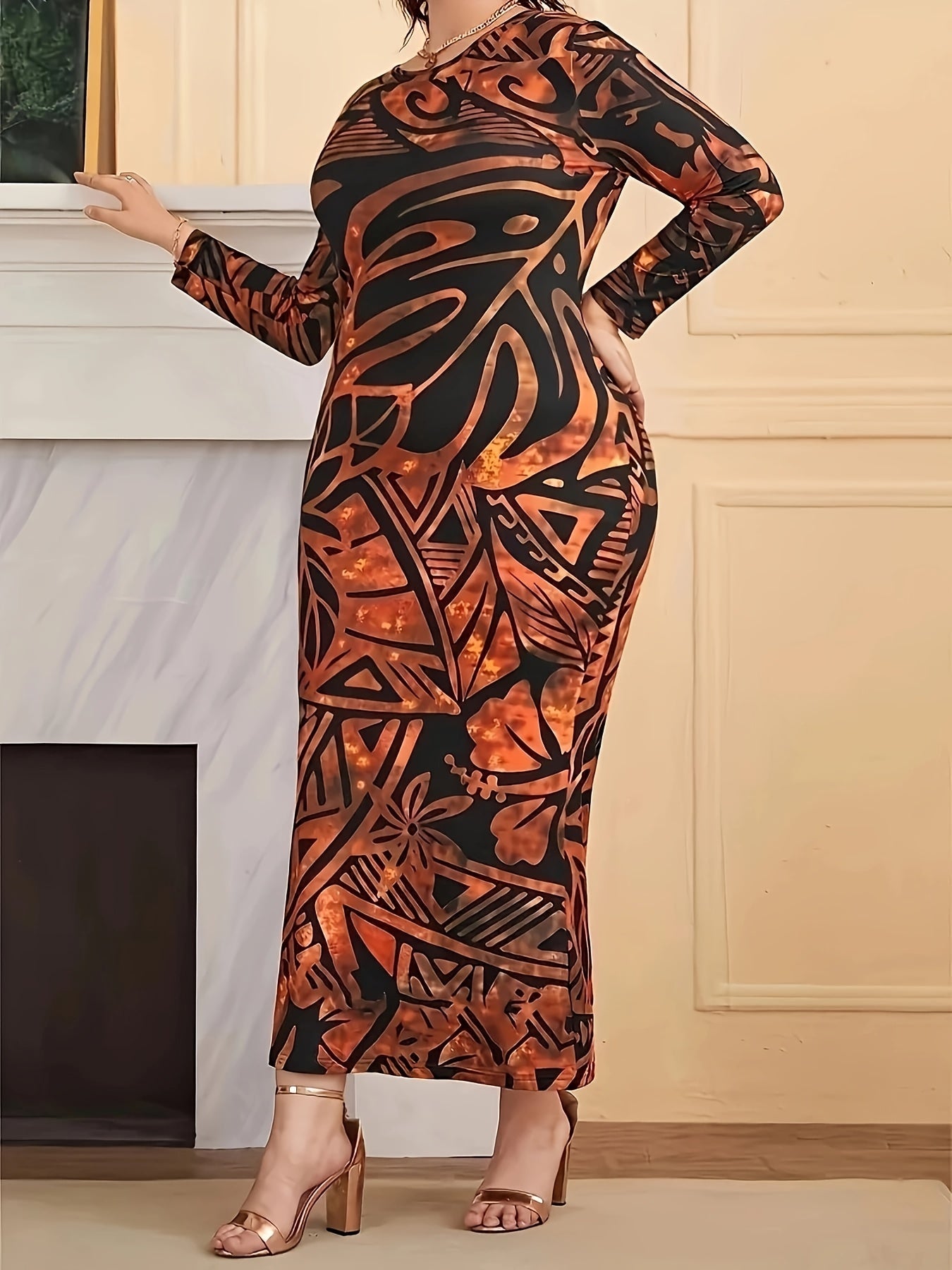 Floral Midi Dress with a Refined Everyday Fit with Floral Print