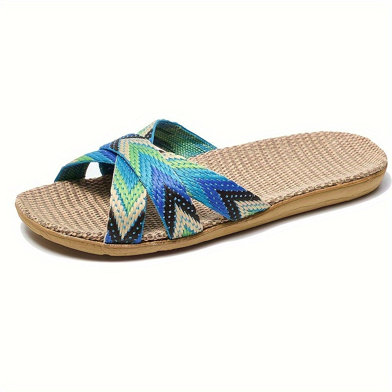 Comfort Slide Slippers for Polished Boutique Outfits with Striped Pattern