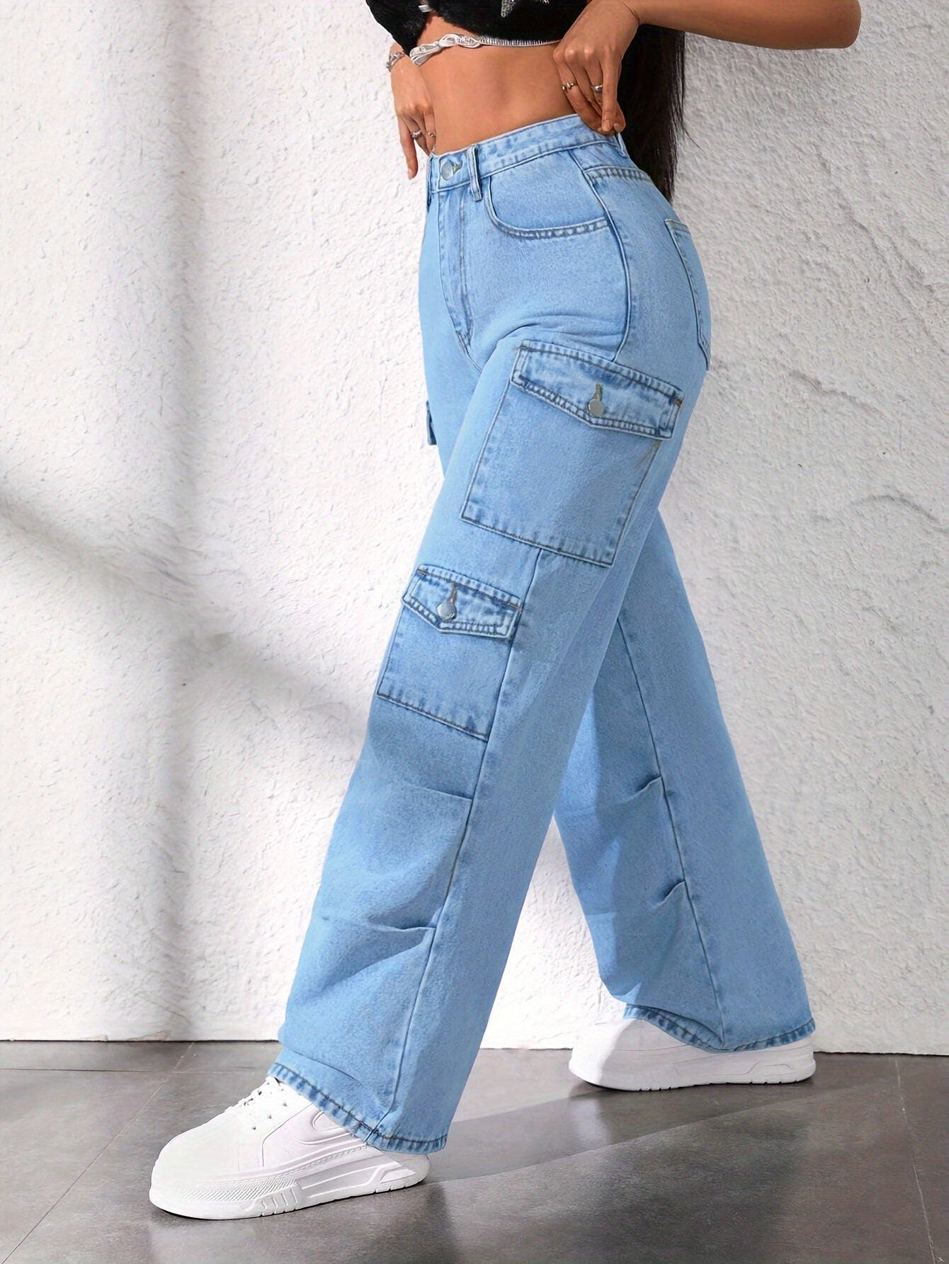Wide-Leg Jeans with a Refined Everyday Fit with Denim Look