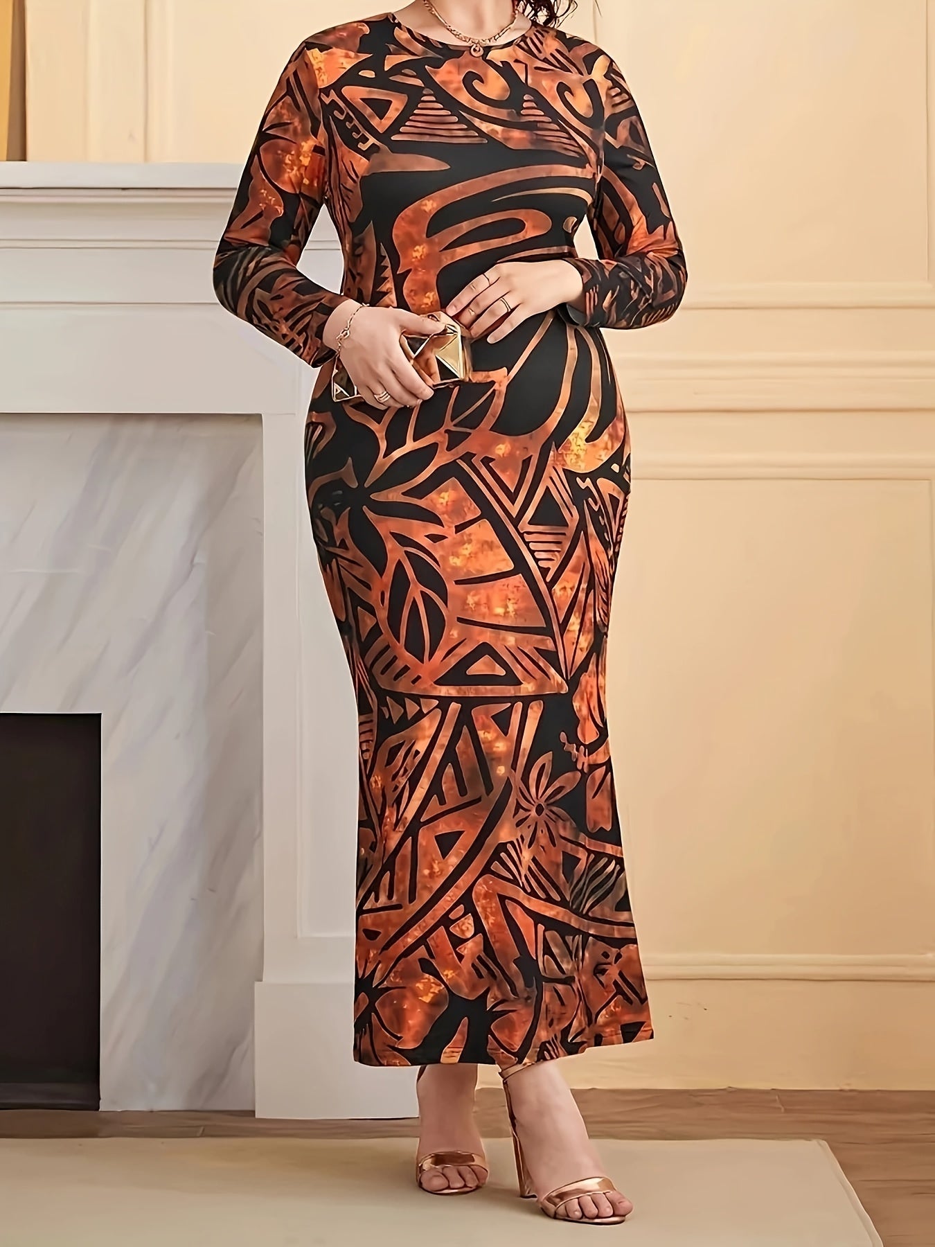 Floral Midi Dress with a Refined Everyday Fit with Floral Print