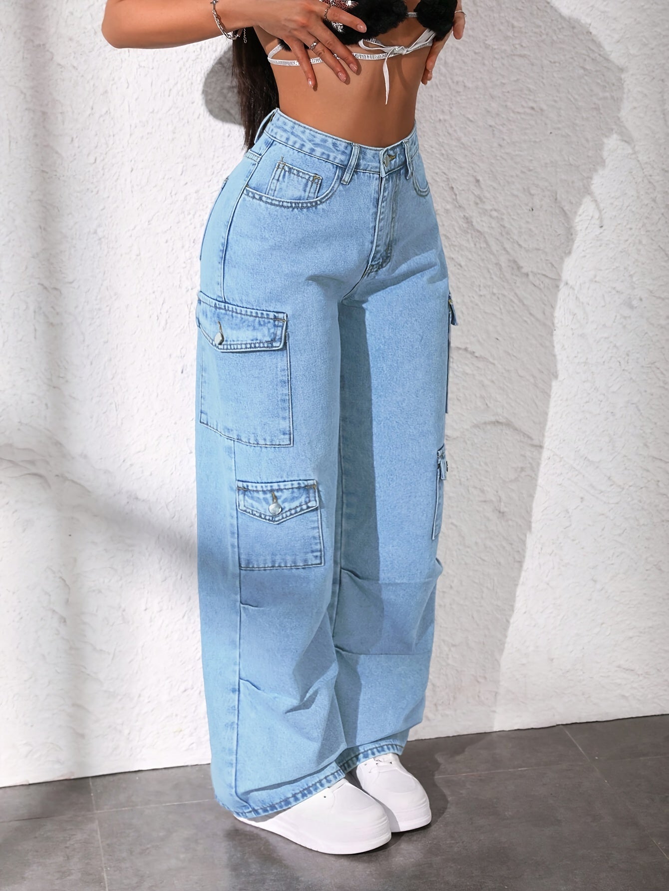 Wide-Leg Jeans with a Refined Everyday Fit with Denim Look