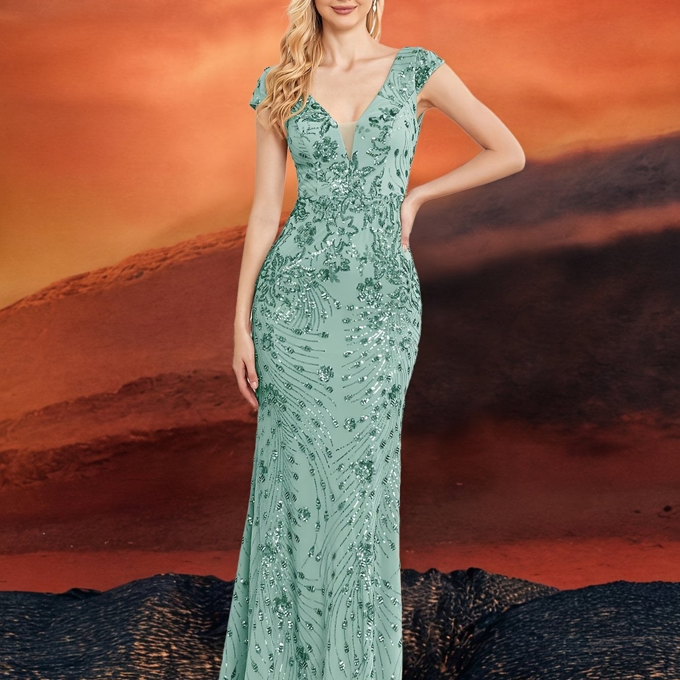 Formal Evening Gown for Polished Boutique Outfits with Floral Print