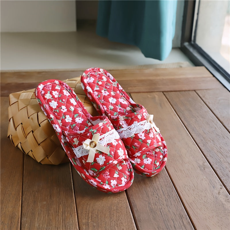 Boutique Comfort Slide Slippers for Easy Styling with Floral Print