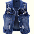 Boutique Sleeveless Vest Top for Easy Styling with Denim Look