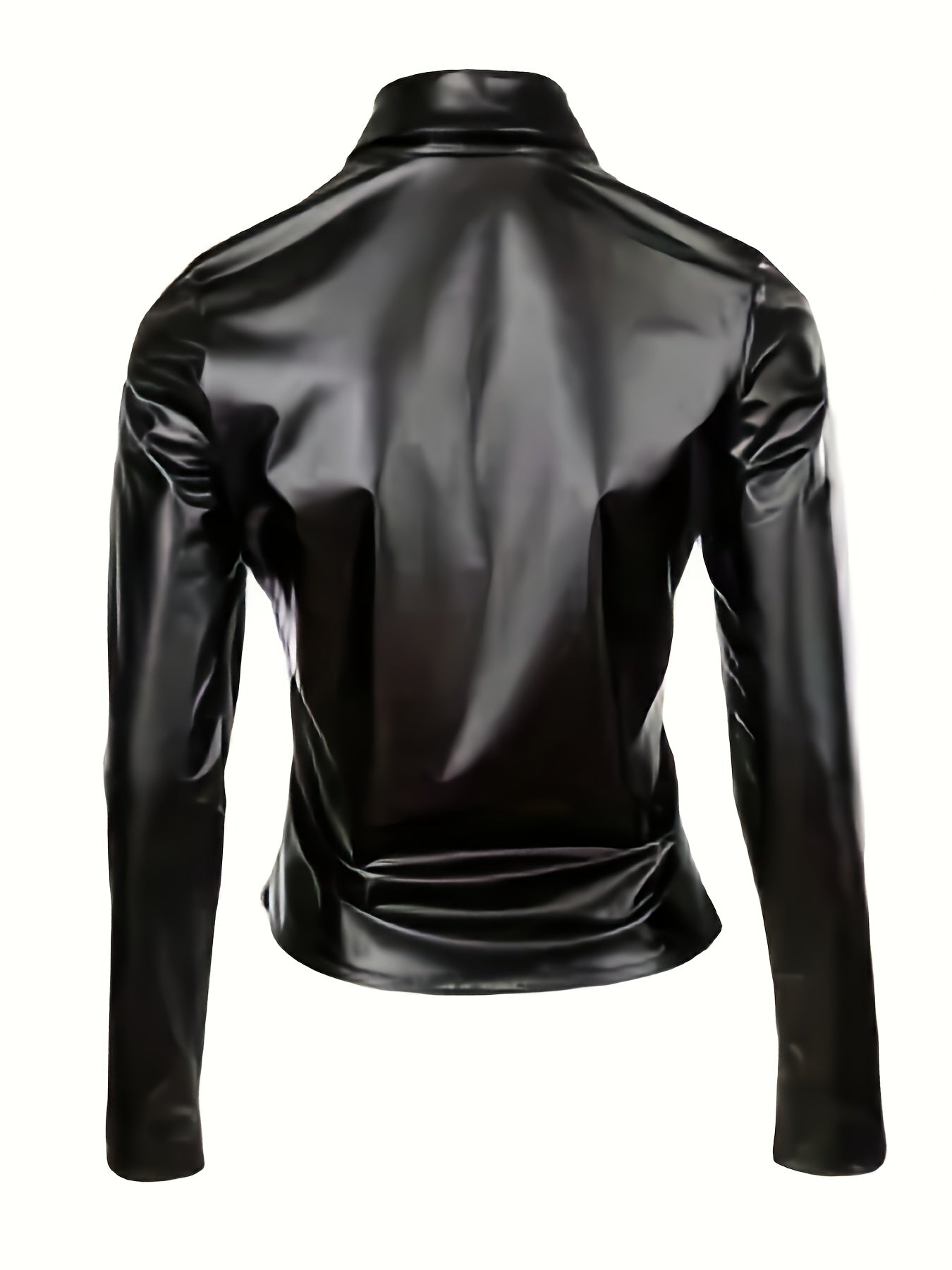 Faux Leather Jacket for Polished Boutique Outfits with Faux Leather Finish